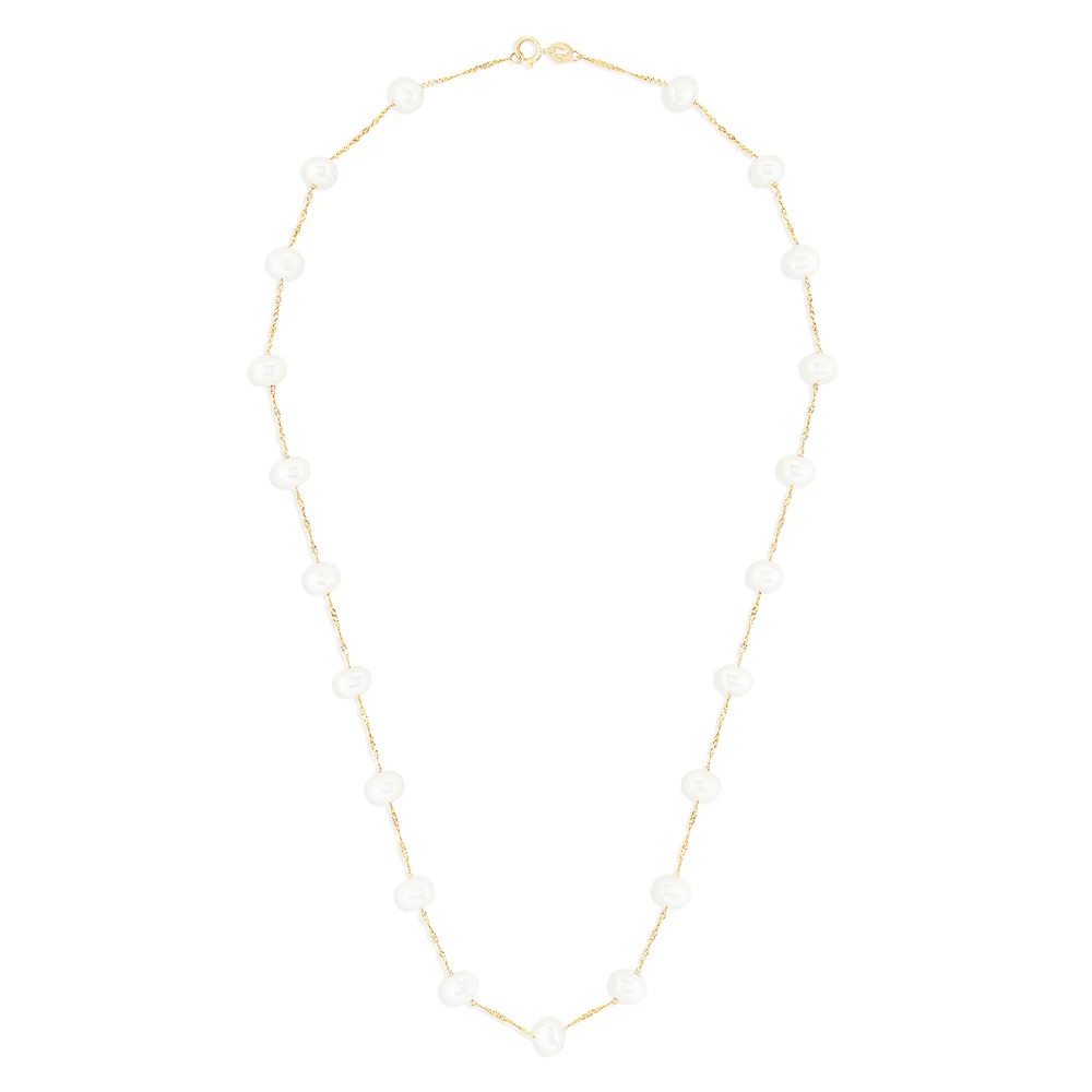 EFFY 14K Yellow Gold Fresh Water Cultured Pearl 18" Necklace. NWOT Beautiful!